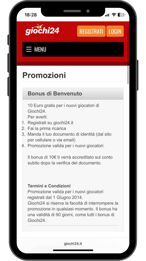 Casino Giochi24 bonus e promozioni